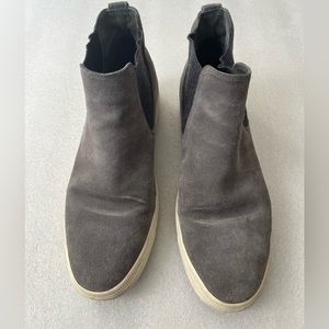 Grey Suede Vince Slip on High Tops